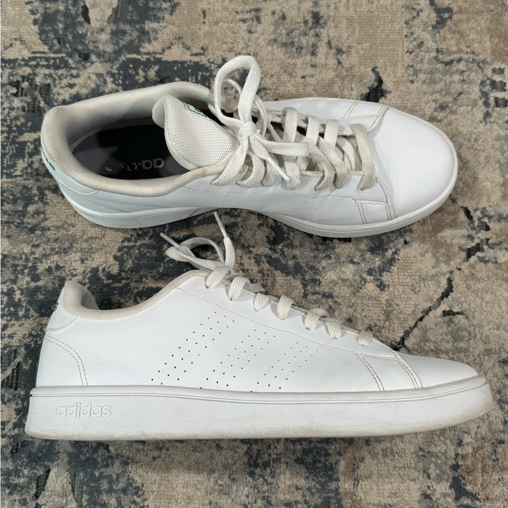 Adidas Men’s White Court-Style Sneakers